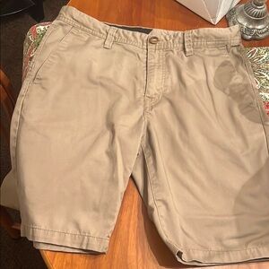Volcom Tan Flat Front Shorts Casual Style